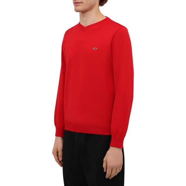 Шерстяной пуловер Paul&Shark 11311017/FLV, цвет красный, размер 50 11311017/FLV - фото 3