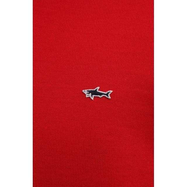 Шерстяной пуловер Paul&Shark 11311017/FLV, цвет красный, размер 50 11311017/FLV - фото 5