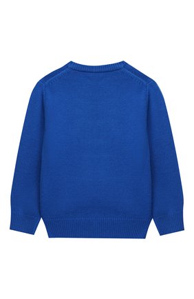 Детский пуловер из шерсти и вискозы MC2 SAINT BARTH синего цвета, арт. STBK D0UGLAS/D0U0001/4-8 | Фото 2 (Рукава: Длинные; Материал внешний: Шерсть; Мальчики Кросс-КТ: Пуловер-одежда)
