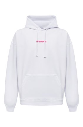 Мужской хлопковое худи VETEMENTS белого цвета по цене 65750 руб., арт. UE52TR380W 1601/M | Фото 1 Мужской хлопковое худи VETEMENTS белого цвета, арт. UE52TR380W 1601/M | Фото 1 (Длина (для топов): Стандартные; Материал внешний: Хлопок; Рукава: Длинные; Мужское Кросс-КТ: Худи-одежда; Принт: С принтом; Стили: Спорт-шик)
