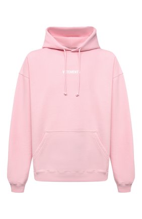 Мужской хлопковое худи VETEMENTS розового цвета по цене 65750 руб., арт. UE52TR380P 1601/M | Фото 1 Мужской хлопковое худи VETEMENTS розового цвета, арт. UE52TR380P 1601/M | Фото 1 (Материал внешний: Хлопок; Длина (для топов): Стандартные; Рукава: Длинные; Мужское Кросс-КТ: Худи-одежда; Принт: С принтом; Стили: Спорт-шик)