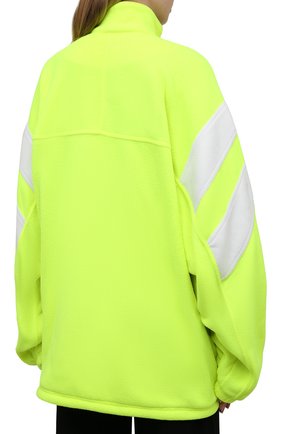 Женская куртка BALENCIAGA зеленого цвета, арт. 675272/TJQ32 | Фото 4 (Кросс-КТ: Куртка; Рукава: Длинные; Длина (верхняя одежда): До середины бедра; Материал внешний: Синтетический материал; Стили: Спорт-шик; Материал подклада: Хлопок)