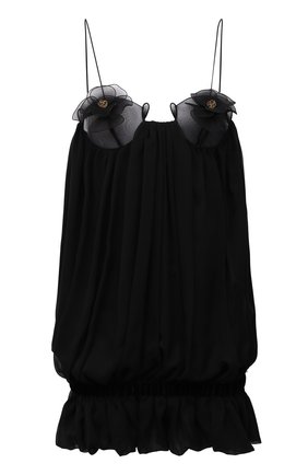 Женское шелковое платье SAINT LAURENT черного цвета по цене 353000 руб., арт. 680249/Y115W | Фото 1 Женское шелковое платье SAINT LAURENT черного цвета, арт. 680249/Y115W | Фото 1 (Материал внешний: Шелк; Длина Ж (юбки, платья, шорты): Мини; Материал подклада: Шелк; Стили: Гламурный; Случай: Вечерний; Женское Кросс-КТ: Платье-одежда, Сарафаны; Одежда: Одежда)