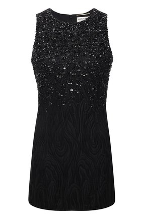 Женское платье из шерсти и шелка SAINT LAURENT черного цвета по цене 622000 руб., арт. 679004/Y6D07 | Фото 1 Женское платье из шерсти и шелка SAINT LAURENT черного цвета, арт. 679004/Y6D07 | Фото 1 (Материал подклада: Шелк; Длина Ж (юбки, платья, шорты): Мини; Материал внешний: Шерсть; Стили: Гламурный; Случай: Вечерний; Женское Кросс-КТ: Платье-одежда)