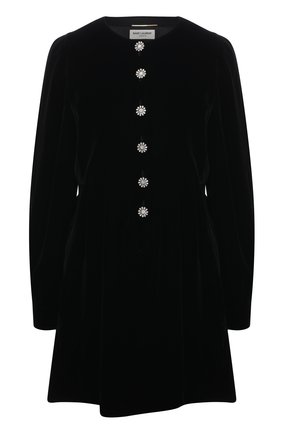 Женское платье SAINT LAURENT черного цвета по цене 209500 руб., арт. 647953/Y525R | Фото 1 Женское платье SAINT LAURENT черного цвета, арт. 647953/Y525R | Фото 1 (Рукава: Длинные; Материал внешний: Растительное волокно, Вискоза, Купро; Длина Ж (юбки, платья, шорты): Мини; Материал подклада: Шелк; Стили: Гламурный; Случай: Формальный; Женское Кросс-КТ: Платье-одежда)