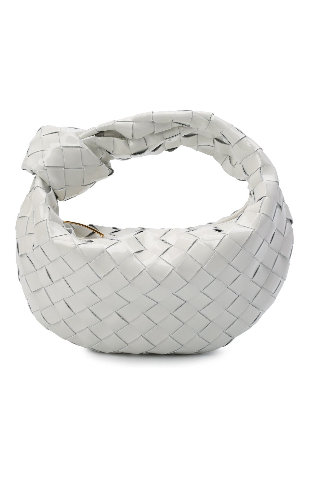 Женская сумка jodie mini BOTTEGA VENETA белого цвета, арт. 651876/V1GG0 | Фото 1 (Сумки-технические: Сумки top-handle; Материал: Натуральная кожа; Размер: mini)