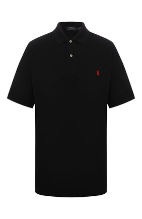 Мужское хлопковое поло POLO RALPH LAUREN черного цвета по цене 10950 руб., арт. 711667003/PRL BS | Фото 1 Мужское хлопковое поло POLO RALPH LAUREN черного цвета, арт. 711667003/PRL BS | Фото 1 (Рукава: Короткие; Длина (для топов): Удлиненные; Материал внешний: Хлопок; Застежка: Пуговицы; Стили: Кэжуэл; Big sizes: Big Sizes)