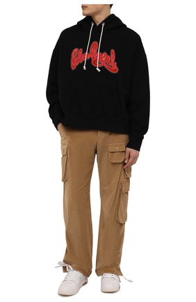 Мужской хлопковое худи PALM ANGELS черного цвета по цене 64150 руб., арт. PMBB058F21FLE0051020 | Фото 2 Мужской хлопковое худи PALM ANGELS черного цвета, арт. PMBB058F21FLE0051020 | Фото 2 (Рукава: Длинные; Длина (для топов): Стандартные; Материал внешний: Хлопок; Мужское Кросс-КТ: Худи-одежда; Принт: С принтом; Стили: Спорт-шик)