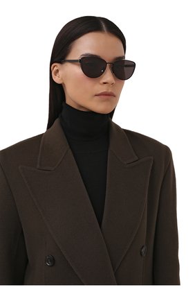 Женские солнцезащитные очки SAINT LAURENT черного цвета, арт. SL M90 001 | Фото 2 (Тип очков: С/з; Очки форма: Узкие; Оптика Гендер: оптика-женское)