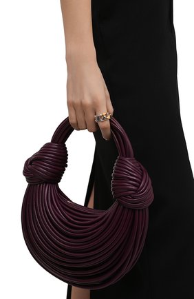 Женская сумка double knot mini BOTTEGA VENETA фиолетового цвета по цене 185000 руб., арт. 680934/V1H10 | Фото 2 Женская сумка double knot mini BOTTEGA VENETA фиолетового цвета, арт. 680934/V1H10 | Фото 2 (Размер: mini; Материал: Натуральная кожа; Сумки-технические: Сумки top-handle)