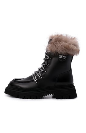 Мужские кожаные ботинки GIORGIO ARMANI черного цвета, арт. X2M336/XN094 | Фото 4 (Каблук высота: Высокий; Материал внешний: Кожа; Материал утеплителя: Натуральный мех; Мужское Кросс-КТ: Хайкеры-обувь, Ботинки-обувь, зимние ботинки; Материал внутренний: Натуральная кожа; Подошва: Массивная)
