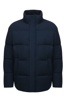Мужская пуховая куртка LORO PIANA темно-синего цвета по цене 919500 руб., арт. FAL7196 | Фото 1 Мужская пуховая куртка LORO PIANA темно-синего цвета, арт. FAL7196 | Фото 1 (Материал внешний: Шерсть; Материал утеплителя: Пух и перо, Шерсть; Длина (верхняя одежда): Короткие; Рукава: Длинные; Кросс-КТ: Куртка; Мужское Кросс-КТ: пуховик-короткий; Стили: Кэжуэл)