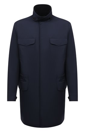 Мужской двусторонний плащ traveller LORO PIANA темно-синего цвета по цене 491000 руб., арт. FAL8428 | Фото 1 Мужской двусторонний плащ traveller LORO PIANA темно-синего цвета, арт. FAL8428 | Фото 1 (Рукава: Длинные; Материал утеплителя: Шерсть; Длина (верхняя одежда): До середины бедра; Материал внешний: Синтетический материал; Мужское Кросс-КТ: Плащ-верхняя одежда; Стили: Кэжуэл)