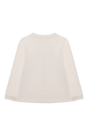 Детская хлопковый лонгслив LORO PIANA белого цвета по цене 37100 руб., арт. FAL8697 | Фото 2 Детская хлопковый лонгслив LORO PIANA белого цвета, арт. FAL8697 | Фото 2 (Материал внешний: Хлопок; Рукава: Длинные)