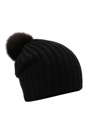 Женская шерстяная шапка BLACK SABLE черного цвета по цене 26000 руб., арт. BS-005СР7 | Фото 1 Женская шерстяная шапка BLACK SABLE черного цвета, арт. BS-005СР7 | Фото 1 (Материал: Шерсть, Текстиль)