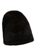 Женская шапка-казачок из меха норки FURLAND коричневого цвета, арт. 0022300110034300000 | Фото 1 (Материал: Натуральный мех)