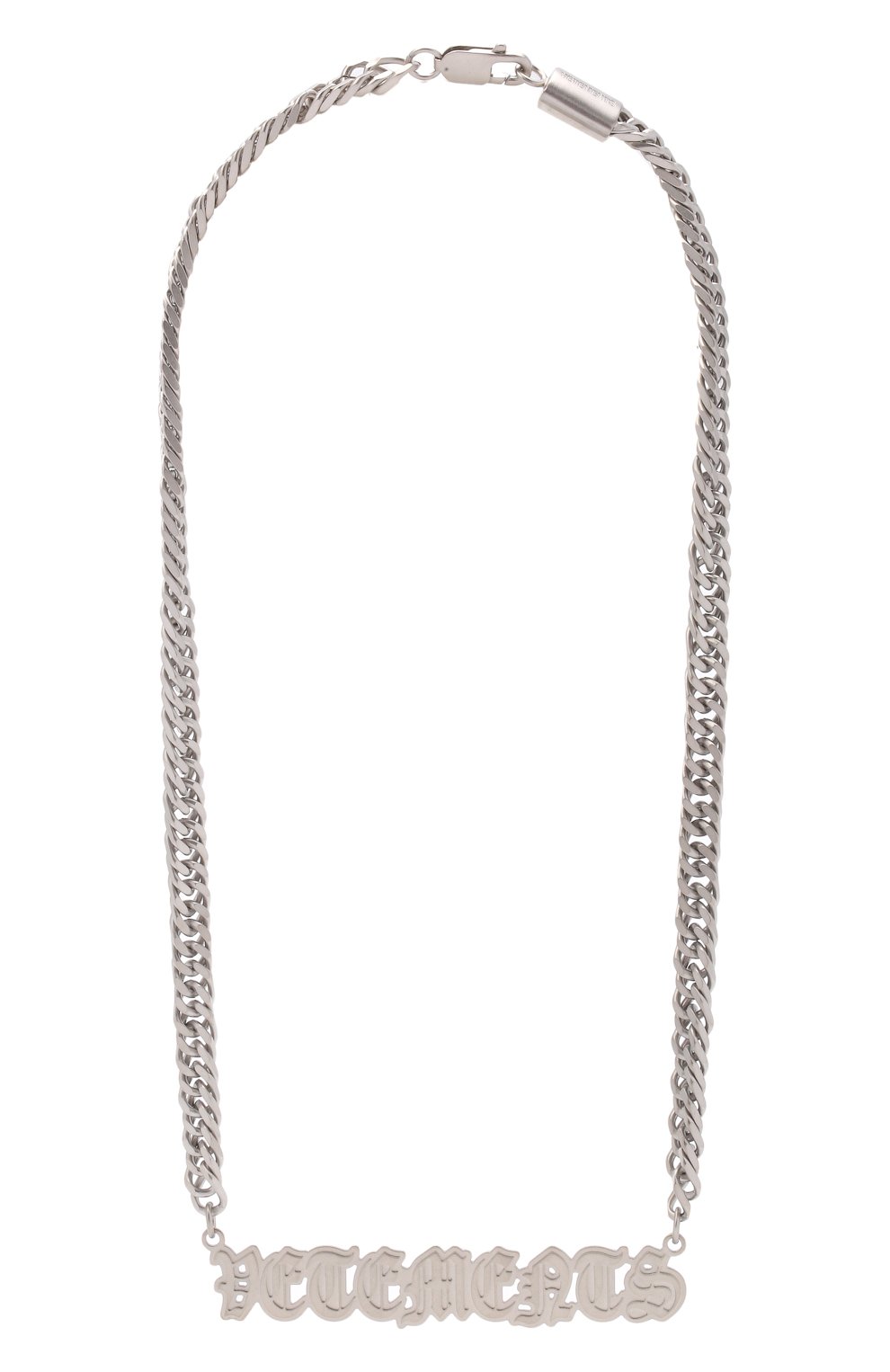 Мужского колье VETEMENTS серебряного цвета, арт. UE52NE200S 50100 BRASS | Фото 1 (Материал: Металл)