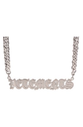 Мужского колье VETEMENTS серебряного цвета по цене 53950 руб., арт. UE52NE200S 50100 BRASS | Фото 3 Мужского колье VETEMENTS серебряного цвета, арт. UE52NE200S 50100 BRASS | Фото 3 (Материал: Металл)