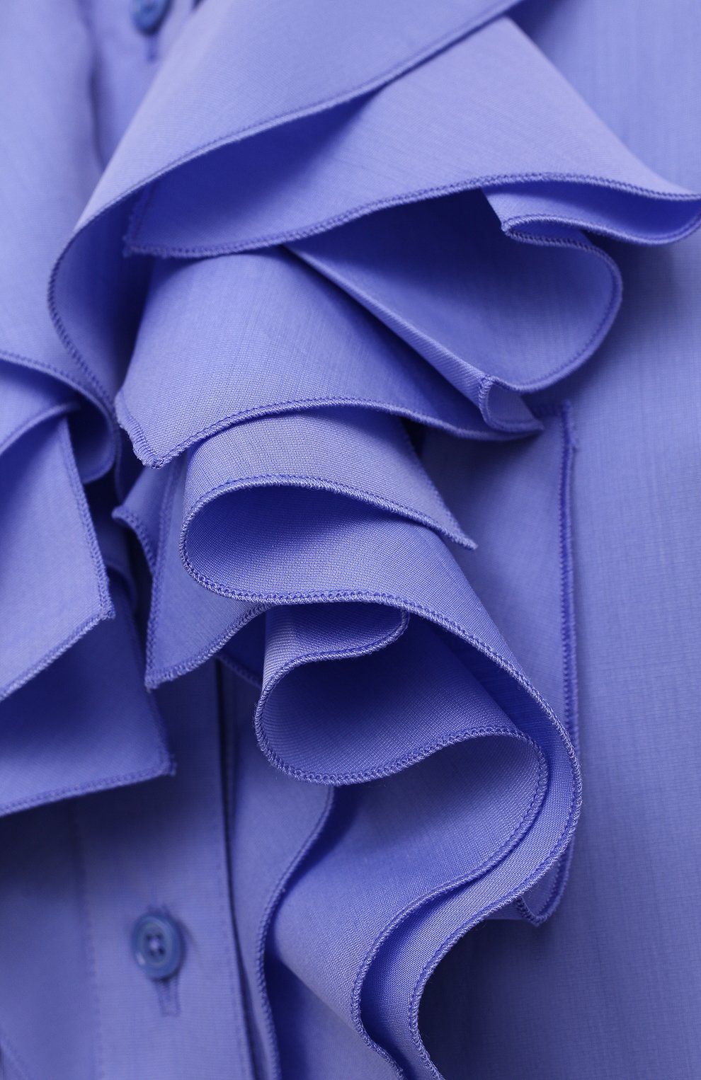 Женская хлопковая блузка RALPH LAUREN голубого цвета, арт. 290864946 | Фото 5 (Рукава: Длинные; Принт: Без принта; Длина (для топов): Стандартные; Материал внешний: Хлопок; Стили: Романтичный; Женское Кросс-КТ: Блуза-одежда)