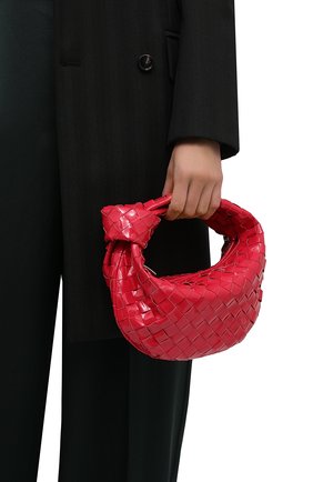 Женская сумка jodie mini BOTTEGA VENETA фуксия цвета, арт. 651876/V1GG0 | Фото 2 (Материал: Натуральная кожа; Размер: mini; Сумки-технические: Сумки top-handle)