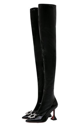 Женские ботфорты begum AMINA MUADDI черного цвета по цене 111500 руб., арт. BEGUM TIGH HIGH/LATEX/BLACK | Фото 1 Женские ботфорты begum AMINA MUADDI черного цвета, арт. BEGUM TIGH HIGH/LATEX/BLACK | Фото 1 (Материал внешний: Текстиль; Материал внутренний: Натуральная кожа; Высота голенища: Высокие; Подошва: Плоская; Каблук высота: Высокий; Каблук тип: Фигурный)