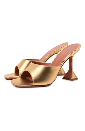 Женские кожаные мюли lupita AMINA MUADDI золотого цвета по цене 45250 руб., арт. LUPITA SLIPPER/METALLIC NAPPA/G0LD | Фото 1 Женские кожаные мюли lupita AMINA MUADDI золотого цвета, арт. LUPITA SLIPPER/METALLIC NAPPA/G0LD | Фото 1 (Каблук высота: Высокий; Материал внутренний: Натуральная кожа; Подошва: Плоская; Материал внешний: Кожа; Каблук тип: Фигурный)