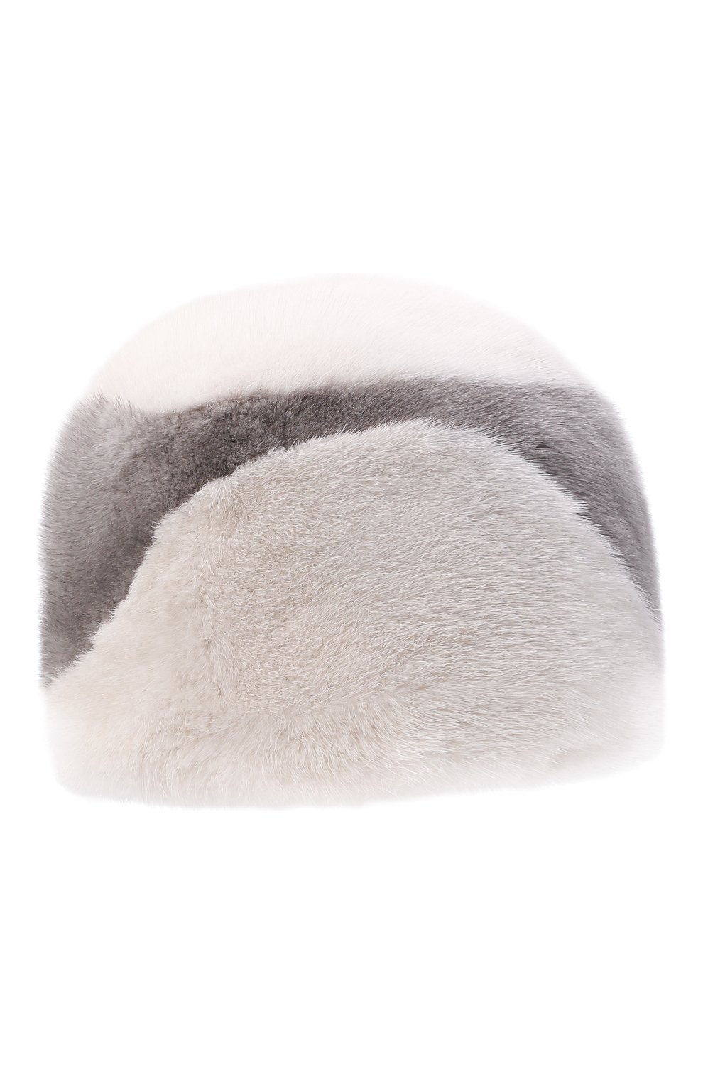 Женская шапка жизель из меха норки FURLAND белого цвета, арт. 0168600110112300826 | Фото 1 (Материал: Натуральный мех)