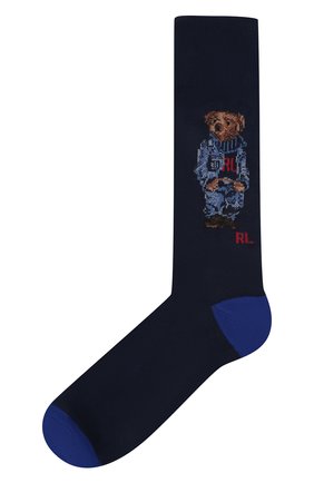 Мужские комплект из двух пар носков POLO RALPH LAUREN серого цвета, арт. 449856180 | Фото 2 (Материал внешний: Хлопок; Кросс-КТ: бельё)