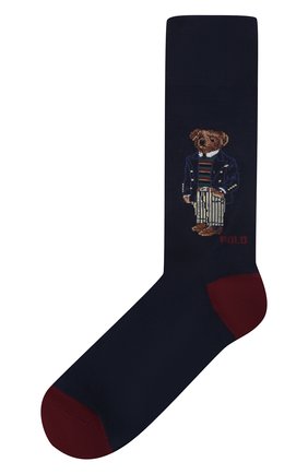 Мужские комплект из двух пар носков POLO RALPH LAUREN разноцветного цвета, арт. 449856180 | Фото 2 (Материал внешний: Хлопок; Кросс-КТ: бельё)