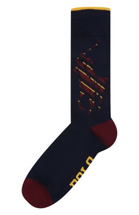 Мужские комплект из двух пар носков POLO RALPH LAUREN разноцветного цвета, арт. 449856174 | Фото 2 (Материал внешний: Хлопок; Кросс-КТ: бельё)