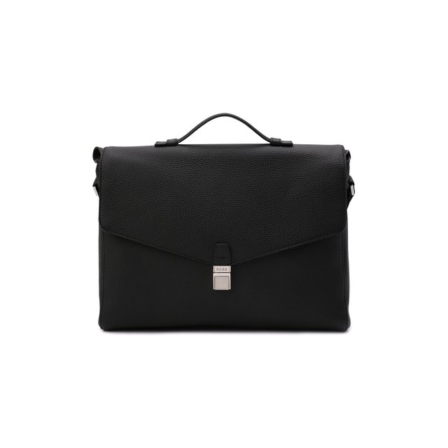 Кожаный портфель BOSS 50466664, цвет чёрный, размер NS