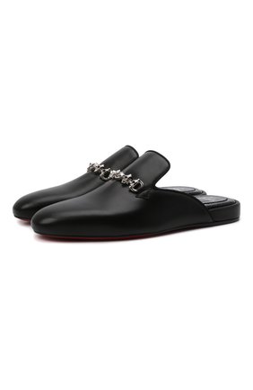 Мужские кожаные сабо coolito swing flat CHRISTIAN LOUBOUTIN черного цвета по цене 59950 руб., арт. 3211083/C00LIT0 SWING FLAT | Фото 1 Мужские кожаные сабо coolito swing flat CHRISTIAN LOUBOUTIN черного цвета, арт. 3211083/C00LIT0 SWING FLAT | Фото 1 (Материал внутренний: Натуральная кожа; Материал внешний: Кожа; Обувь: Обувь)