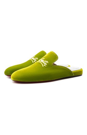 Мужские текстильные сабо coolito swing flat CHRISTIAN LOUBOUTIN салатового цвета по цене 51950 руб., арт. 3211127/NAVY C00LIT0 FLAT | Фото 1 Мужские текстильные сабо coolito swing flat CHRISTIAN LOUBOUTIN салатового цвета, арт. 3211127/NAVY C00LIT0 FLAT | Фото 1 (Материал внутренний: Натуральная кожа; Материал внешний: Текстиль)