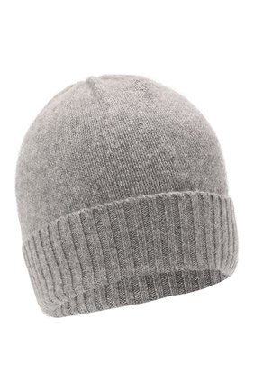 Женская кашемировая шапка ALLUDE серого цвета, арт. 215/11245 | Фото 1 (Материал: Шерсть, Текстиль, Кашемир; Региональные ограничения белый список (Axapta Mercury): RU)