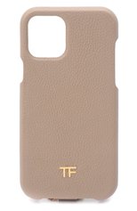 Кожаный чехол для iphone 12 pro TOM FORD бежевого цвета, арт. S0391T-LCL095 | Фото 1 (Женское Кросс-КТ: Кожа iPhone; Материал: Натуральная кожа)