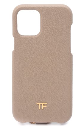 Кожаный чехол для iphone 12 pro TOM FORD бежевого цвета, арт. S0391T-LCL095 | Фото 1 (Материал: Натуральная кожа)