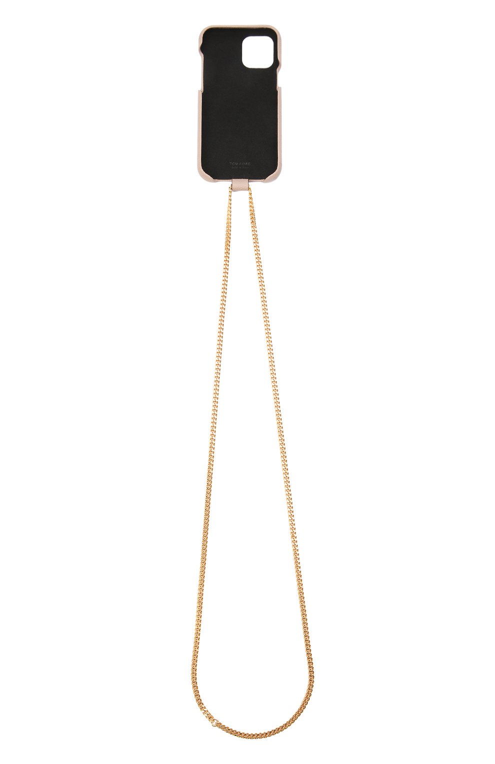 Кожаный чехол для iphone 12 pro TOM FORD бежевого цвета, арт. S0391T-LCL095 | Фото 4 (Женское Кросс-КТ: Кожа iPhone; Материал: Натуральная кожа)
