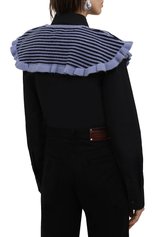 Женский воротник из шерсти и кашемира GANNI голубого цвета, арт. A3950 | Фото 4 (Материал: Текстиль, Шерсть)