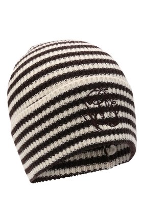 Женская шапка из шерсти и кашемира GANNI бежевого цвета, арт. A3949 | Фото 1 (Материал: Текстиль, Шерсть)