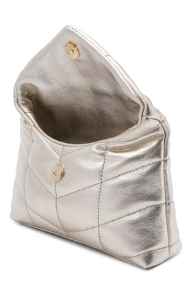 Женский клатч puffer small с футляром для кредитных карт SAINT LAURENT золотого цвета по цене 73750 руб., арт. 650880/AAAA1 | Фото 5 Женский клатч puffer small с футляром для кредитных карт SAINT LAURENT золотого цвета, арт. 650880/AAAA1 | Фото 5 (Женское Кросс-КТ: Вечерняя сумка, Клатч-клатчи; Сумки: Сумки; Материал: Натуральная кожа; Размер: small)