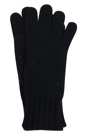Женские кашемировые перчатки LORO PIANA темно-синего цвета, арт. FAL9137 | Фото 1 (Материал: Шерсть, Текстиль, Кашемир)