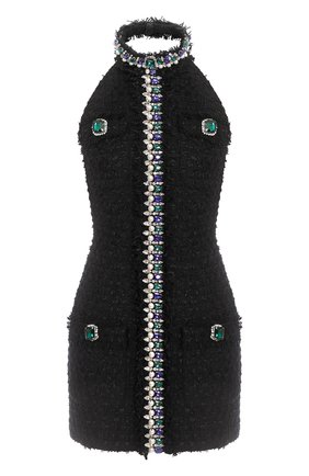 Женское платье BALMAIN черного цвета по цене 269500 руб., арт. XF1R5380/PB01 | Фото 1 Женское платье BALMAIN черного цвета, арт. XF1R5380/PB01 | Фото 1 (Материал внешний: Хлопок; Женское Кросс-КТ: Платье-одежда; Длина Ж (юбки, платья, шорты): Мини; Случай: Коктейльный; Стили: Гламурный)