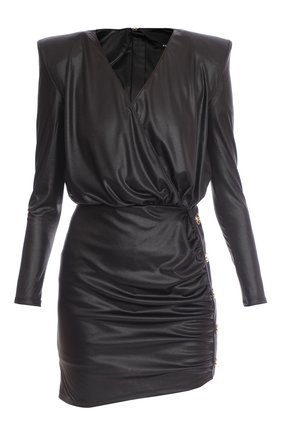 Женское платье BALMAIN черного цвета по цене 163500 руб., арт. XF1R9810/JB62 | Фото 1 Женское платье BALMAIN черного цвета, арт. XF1R9810/JB62 | Фото 1 (Материал внешний: Синтетический материал; Женское Кросс-КТ: Платье-одежда; Рукава: Длинные; Длина Ж (юбки, платья, шорты): Мини; Случай: Коктейльный; Стили: Гранж)