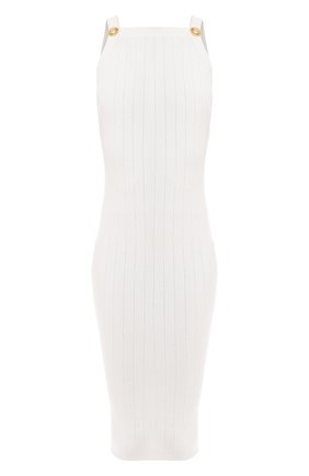 Женское платье из вискозы BALMAIN белого цвета по цене 163500 руб., арт. XF1RI030/KB07 | Фото 1 Женское платье из вискозы BALMAIN белого цвета, арт. XF1RI030/KB07 | Фото 1 (Материал внешний: Вискоза; Женское Кросс-КТ: Платье-одежда; Длина Ж (юбки, платья, шорты): Миди; Случай: Повседневный; Стили: Романтичный)