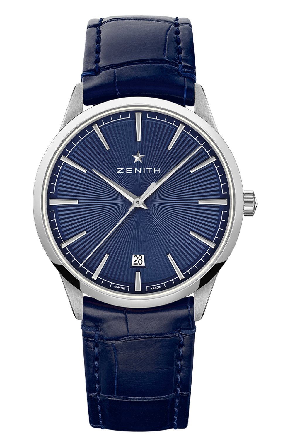 Мужские часы elite classic blue ZENITH бесцветного цвета, арт. 03.3100.670/02.C922 | Фото 1 (Механизм: Автомат; Материал корпуса: Сталь; Цвет циферблата: Синий)