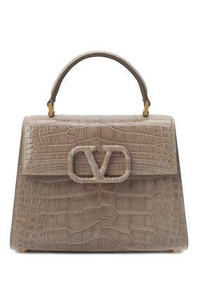 Женская сумка vsling small из кожи аллигатора VALENTINO бежевого цвета по цене 1305000 руб., арт. WW2B0F53/XDE/AMIS | Фото 1 Женская сумка vsling small из кожи аллигатора VALENTINO бежевого цвета, арт. WW2B0F53/XDE/AMIS | Фото 1 (Ремень/цепочка: На ремешке; Размер: small; Материал: Экзотическая кожа; Сумки-технические: Сумки top-handle, Сумки через плечо)