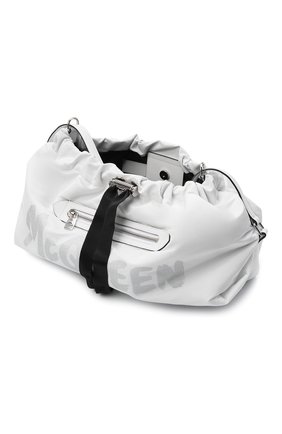 Женская сумка the bundle ALEXANDER MCQUEEN белого цвета, арт. 669589/16XA0 | Фото 5 (Сумки-технические: Сумки через плечо; Ремень/цепочка: На ремешке; Материал: Текстиль; Размер: large)