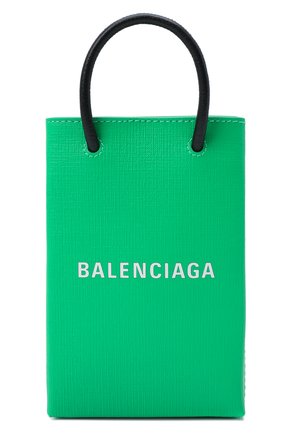 Кожаный чехол shopping для телефона BALENCIAGA зеленого цвета по цене 66600 руб., арт. 593826/0AI2N | Фото 1 Кожаный чехол shopping для телефона BALENCIAGA зеленого цвета, арт. 593826/0AI2N | Фото 1
