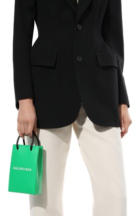 Кожаный чехол shopping для телефона BALENCIAGA зеленого цвета по цене 66600 руб., арт. 593826/0AI2N | Фото 2 Кожаный чехол shopping для телефона BALENCIAGA зеленого цвета, арт. 593826/0AI2N | Фото 2