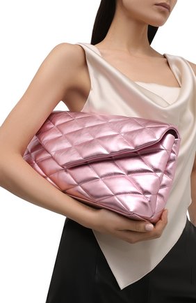 Женский клатч sade puffy SAINT LAURENT розового цвета по цене 121000 руб., арт. 655004/AAAAQ | Фото 2 Женский клатч sade puffy SAINT LAURENT розового цвета, арт. 655004/AAAAQ | Фото 2 (Материал: Натуральная кожа; Размер: large; Женское Кросс-КТ: Клатч-клатчи)